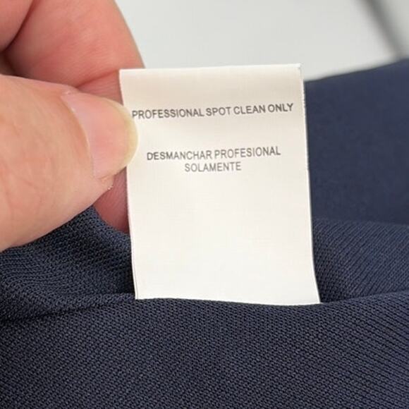 Jodi Kristopher One Shoulder Cocktail Dress 3 Holiday Navy Rhinestone Chiffon - Picture 12 of 15